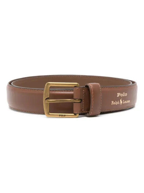 Polo Ralph Lauren logo-stamp belt Brown 405828968002