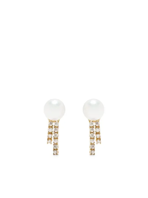 Mizuki 18kt yellow gold pearl earring Gold PE3Y