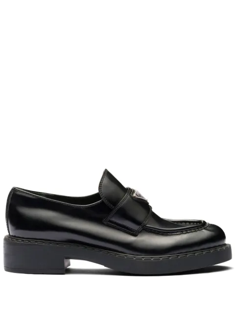 Prada brushed leather loafers Black 1D246MFB050ULS