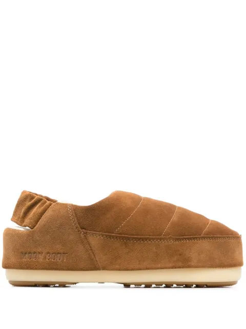 Moon Boot Evolution suede slippers Brown 14601500