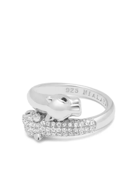 Nialaya Jewelry twisted panther ring Silver FWRING075
