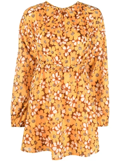Faithfull Li Reni floral print dress Orange FF2264LRO