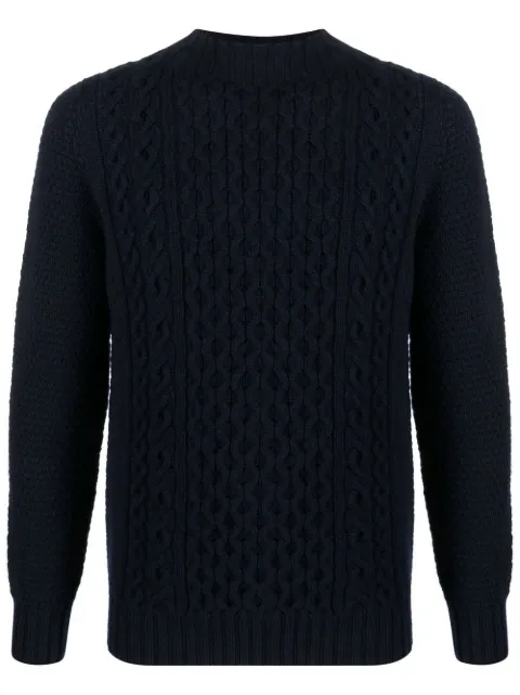 Drumohr cable-knit crew-neck jumper Blue D4W125AR