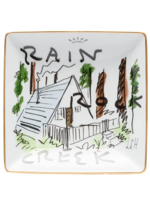 GINORI 1735 Rain Rock Creek square plate (13.5cm) White 172RG01FCP220