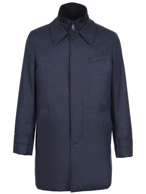 Norwegian Wool down-lined wool coat Blue CUGUVBCFB