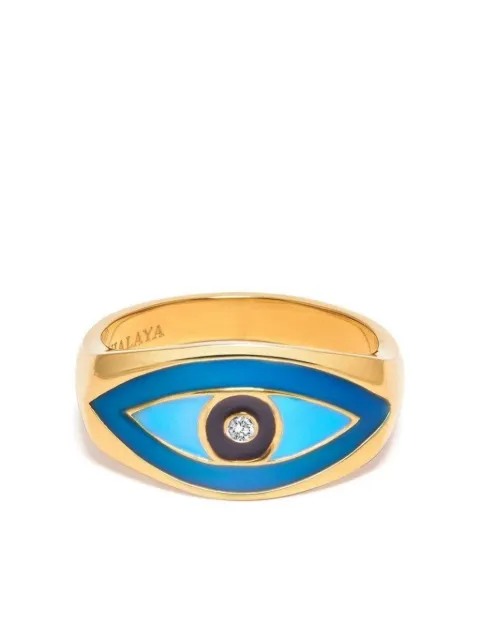 Nialaya Jewelry large evil eye ring Gold FWRING060