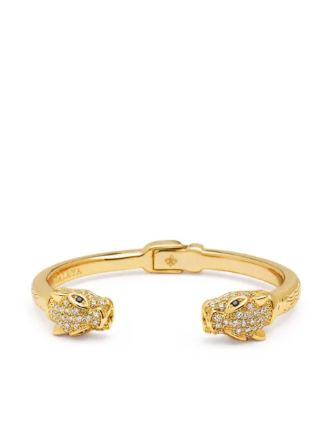 Nialaya Jewelry Panther crystal-embellished bracelet Gold FWBANG093