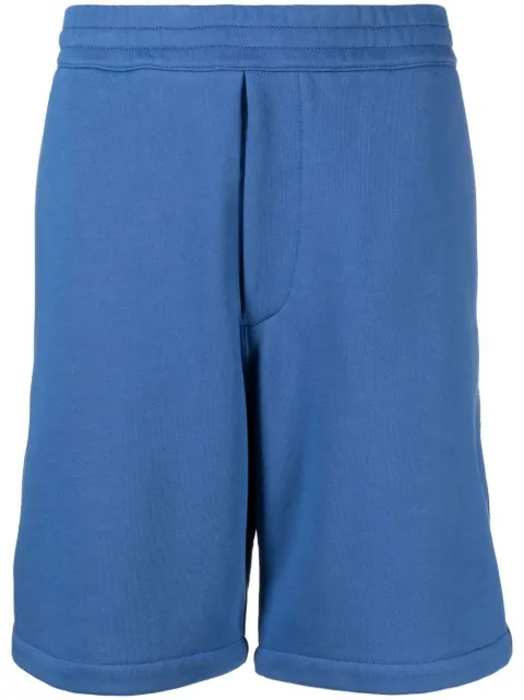 Alexander McQueen logo-tape jersey shorts Blue 642668QUX75