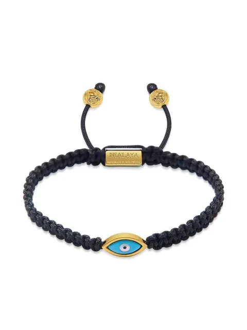 Nialaya Jewelry evil eye-detail string bracelet Black FWST002