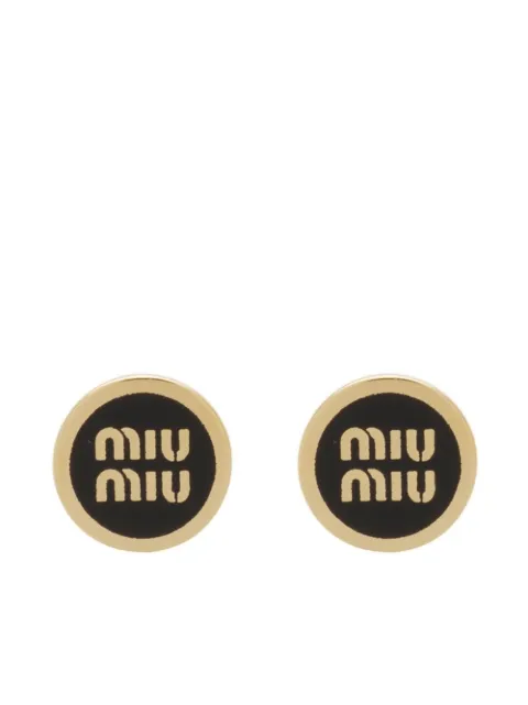 Miu Miu enameled metal earrings Gold 5JO9122F6T