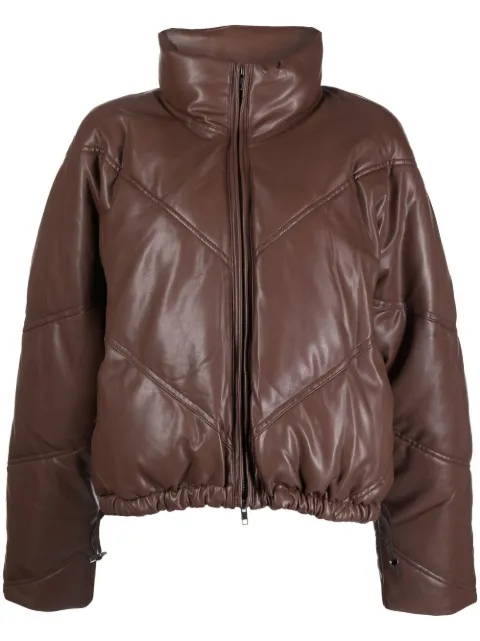 A.L.C. Morrison high-neck padded jacket Brown 1JAKT00608