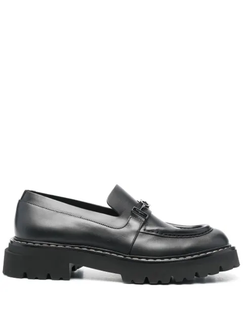 Ferragamo Gancini chunky leather loafers Black 020956001IGNAZIO