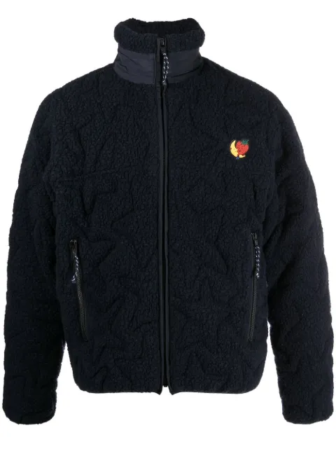Sky High Farm star-quilted fleece zip-front jacket Blue 02J006