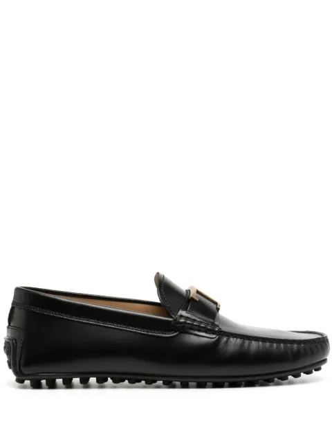Tod's logo-plaque leather loafers Black XXM42C0CT51T1CB999