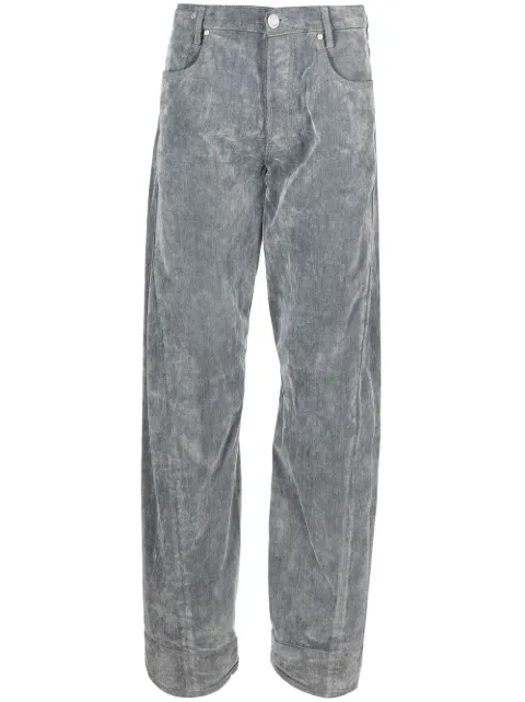 Trussardi bleached-effect straight-leg jeans Grey 52J001211T006154