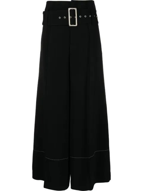 10 CORSO COMO high-waisted wide-leg trousers Black 100315TF0002TE74030