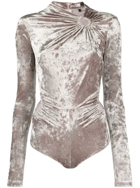 ISABEL MARANT gathered-detail long-sleeve body Grey BD004722H025I