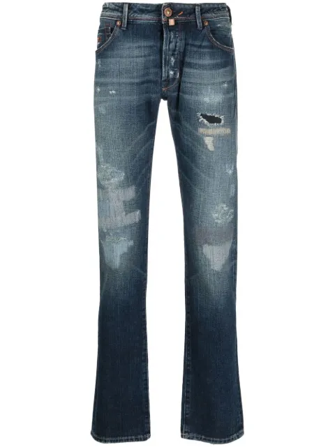 Jacob Cohën distressed tapered jeans Blue NICK6041