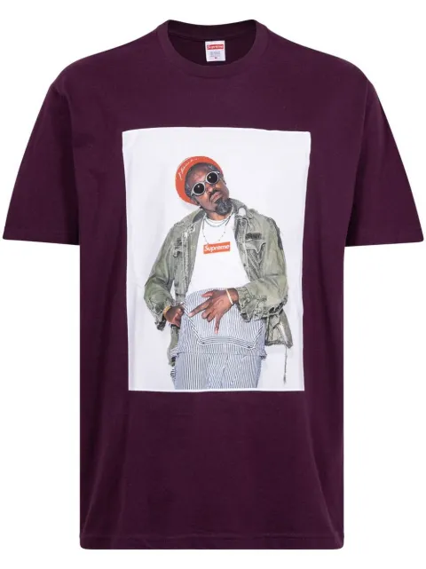 Supreme Andre 3000 graphic-print T-shirt Purple SU12123