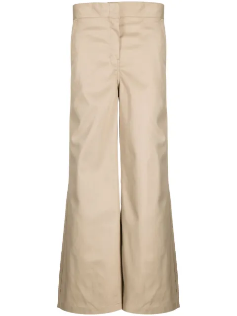 Palm Angels reversed waistband chino pants Brown PWCA105S23FAB0016101