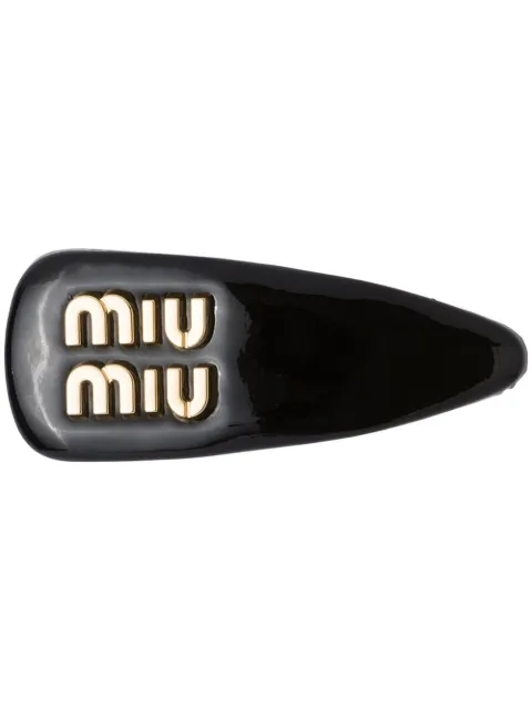 Miu Miu patent leather hair clip Black 5IF092069