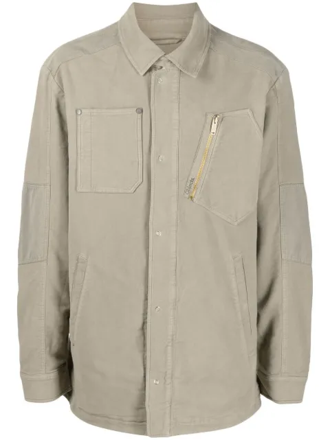 OBJECTS IV LIFE logo-print canvas shirt jacket Green OBJ001204060422ALKGRN