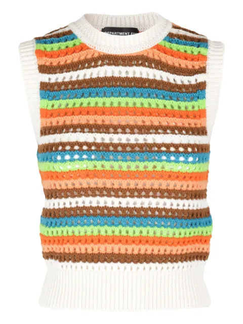 Department 5 striped sweater White DM054452MF0014
