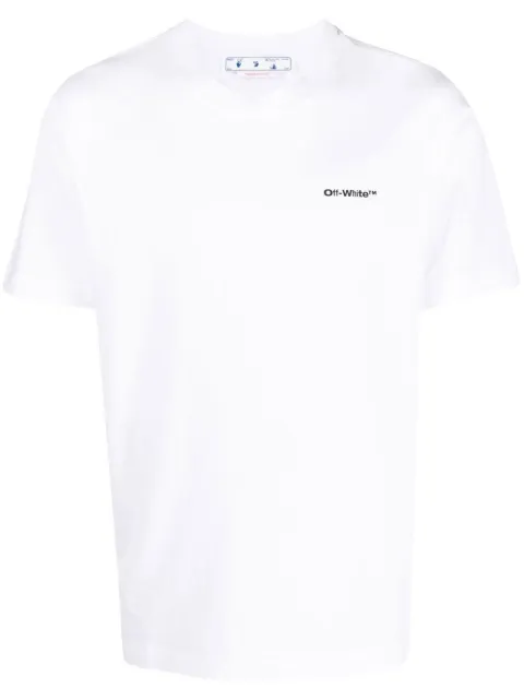 Off-White Wave Outline Diag print T-shirt OMAA027C99JER0160110