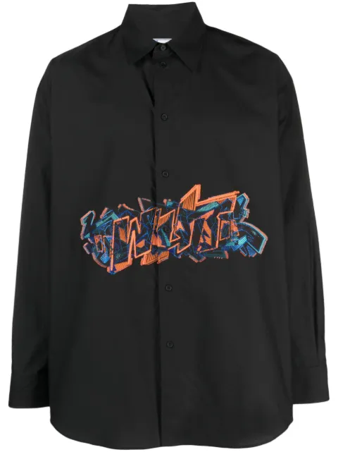 Off-White Graf Coupe' long-sleeved shirt Black OMGE009S23FAB0011066