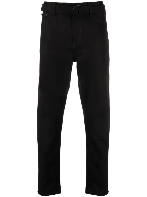 Off-White Indust belted slim-fit jeans Black OMYA142C99DEN0011010
