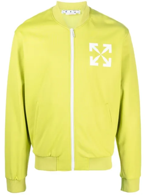 Off-White Arrow-print track jacket Yellow OMBD037S23FAB0015001