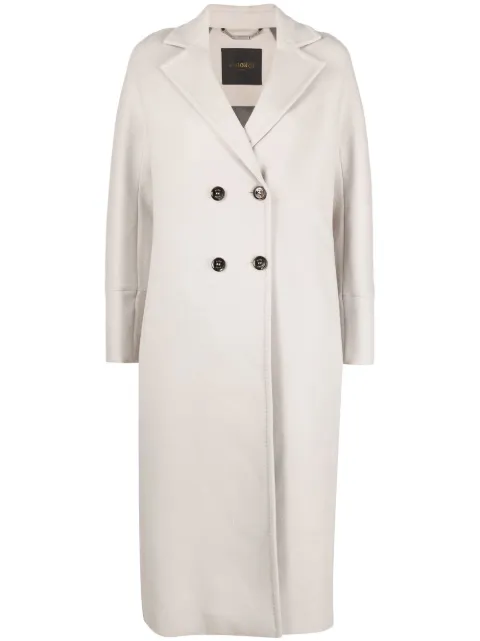 Moorer Ravenna-le long double-breasted coat Metallic RAVENNALE