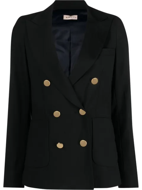 Blanca Vita double-breasted blazer Black GRANATOTWILL