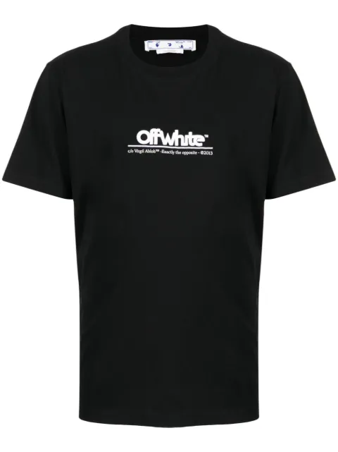 Off-White logo-embroidered T-shirt Black OMAA027S23JER0081001