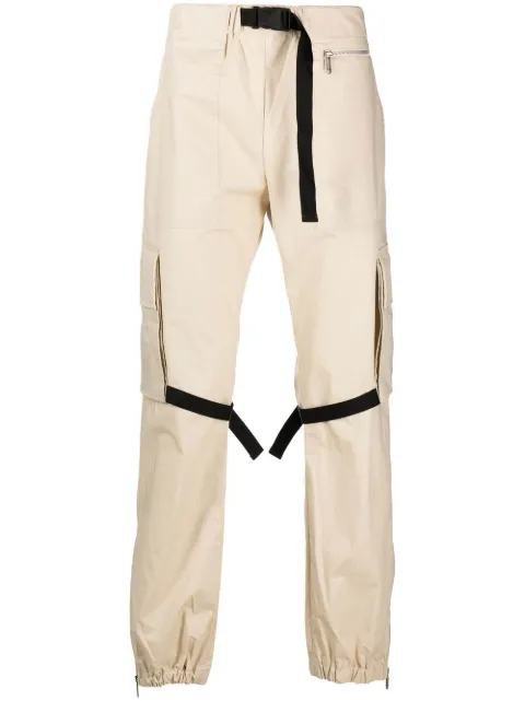 Off-White buckle-fastened cargo pants Neutrals OMCF031S23FAB0016161