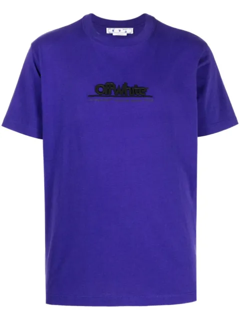 Off-White logo-embroidered cotton T-shirt OMAA027S23JER0083710