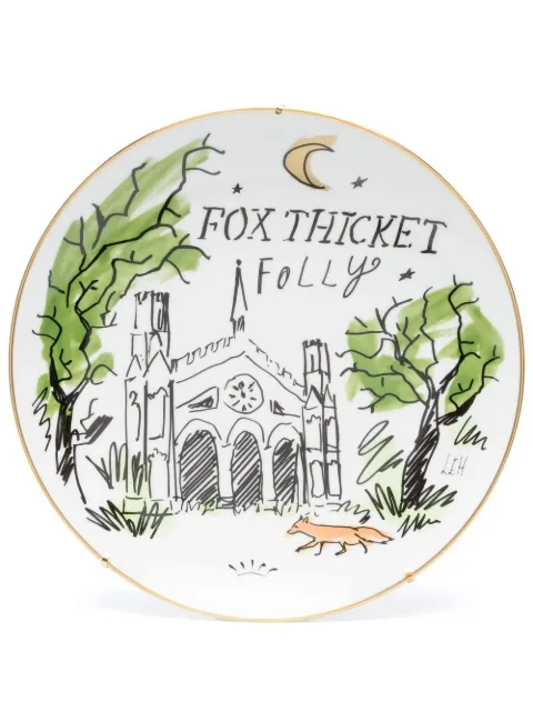 GINORI 1735 Fox Thicket Folly porcelain plate White 140RG00FPT110
