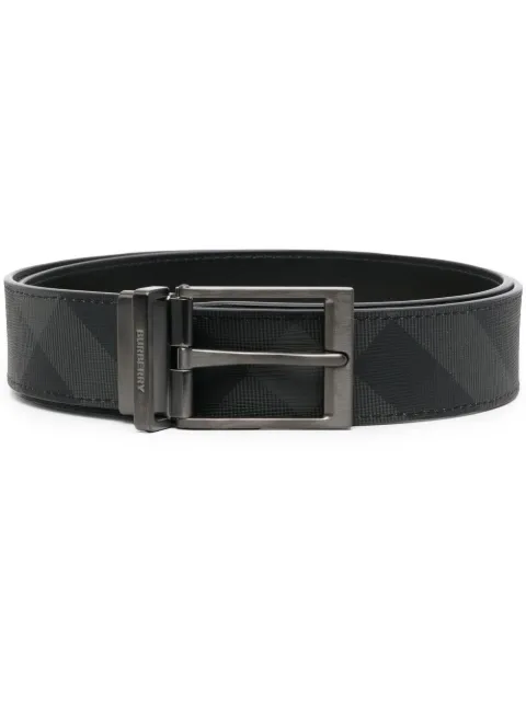 Burberry reversible Check belt Grey 8065341