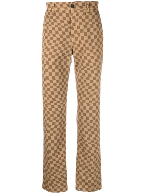 Incotex check pattern straight trousers Neutrals FTP007FX005