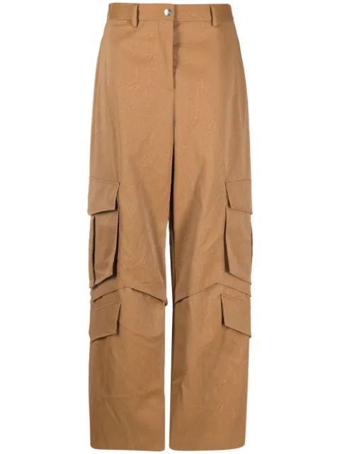 MSGM multi-pocket cargo trousers Brown 3342MDP119A227800