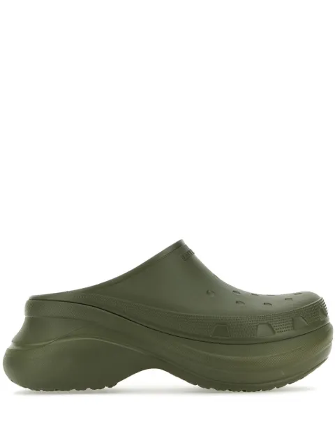 Balenciaga x Crocs logo-embossed slides Green 720857W1S8E
