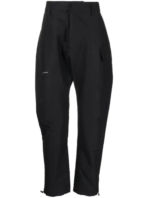 ISO.POETISM flap-pockets cotton-blend parachute pants Black P22SEYLEF042
