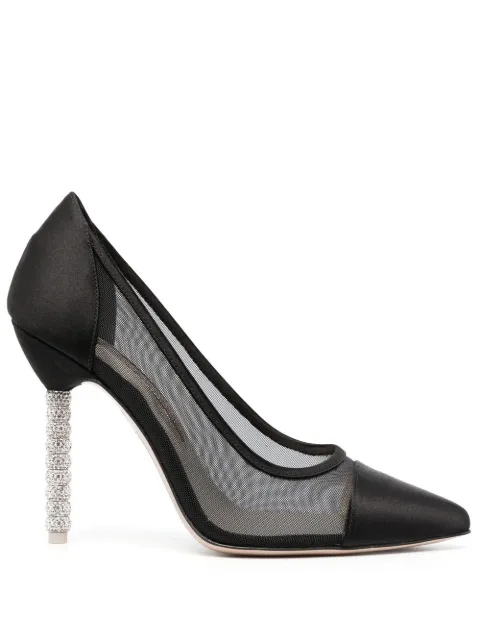 Sophia Webster Jasmine 110mm crystal-embellished pumps Black SAW22047