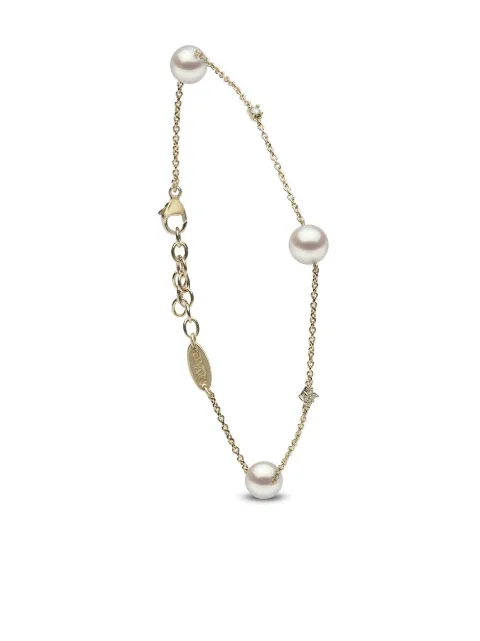 Yoko London 18kt yellow gold Classic Akoya pearl bracelet Gold QYB23326X