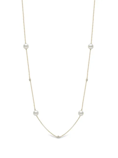 Yoko London 18kt yellow gold Akoya pearl and diamond necklace Gold QYN23316X
