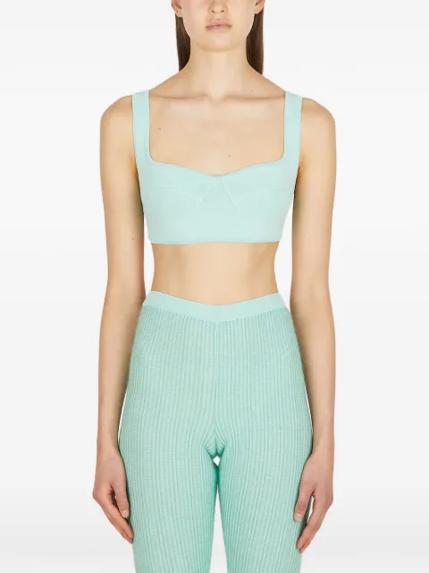 Marco Rambaldi sweetheart-neck top Blue KN121BRA