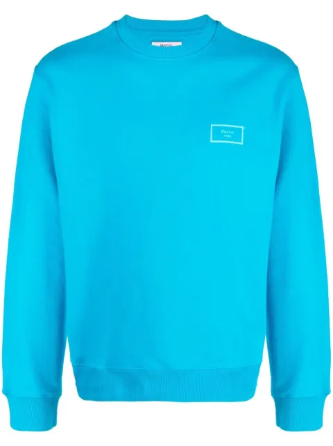 Martine Rose logo-print crew-neck sweatshirt Blue MRSS22601FB