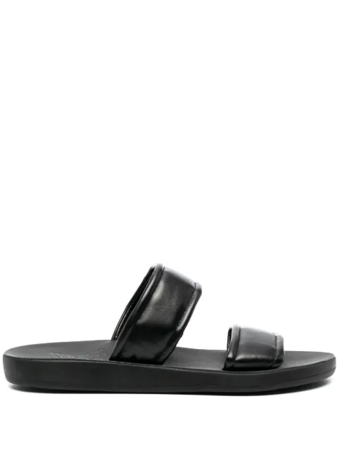 Ancient Greek Sandals Enias leather slides Black ENIASECONAPPABLACK