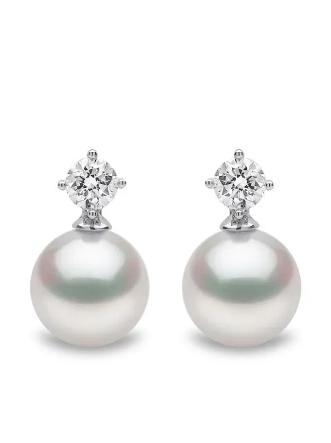 Yoko London 18kt white gold Classic Akoya pearl earrings Silver YEM11507X