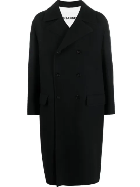 Jil Sander double-breasted virgin wool coat Black J23AA0003J40020